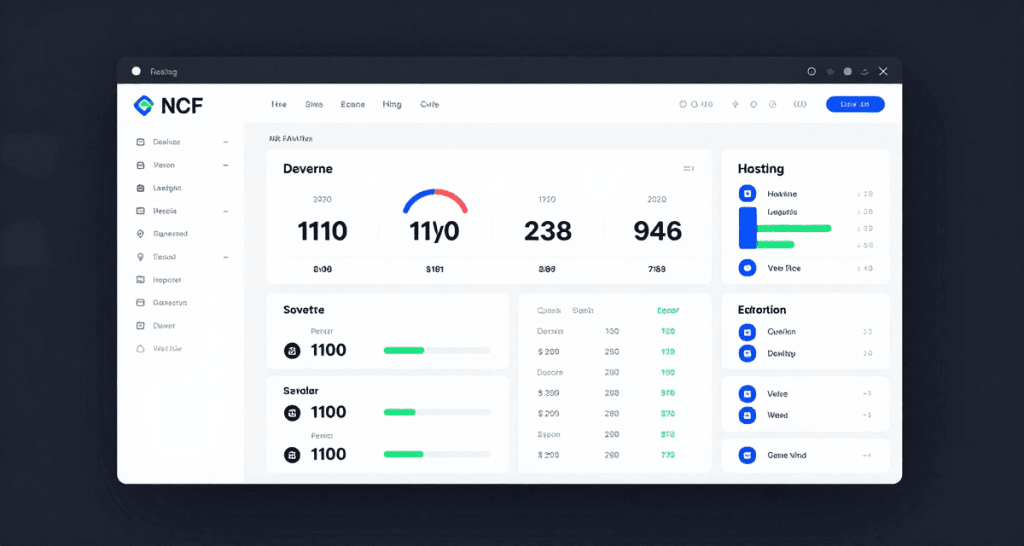 پنل مدیریت هاست اختصاصی با نمایش عملکرد و وضعیت سرور